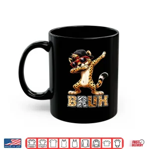 Mug Bruh Cheetah Meme Graphic Tee Men Boys Animal Print Kids Shirt