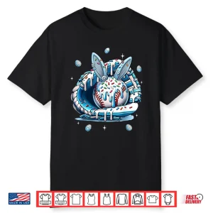 Happy Easter Baseball Player Bunny Sports Boys Kids Girls Shirt