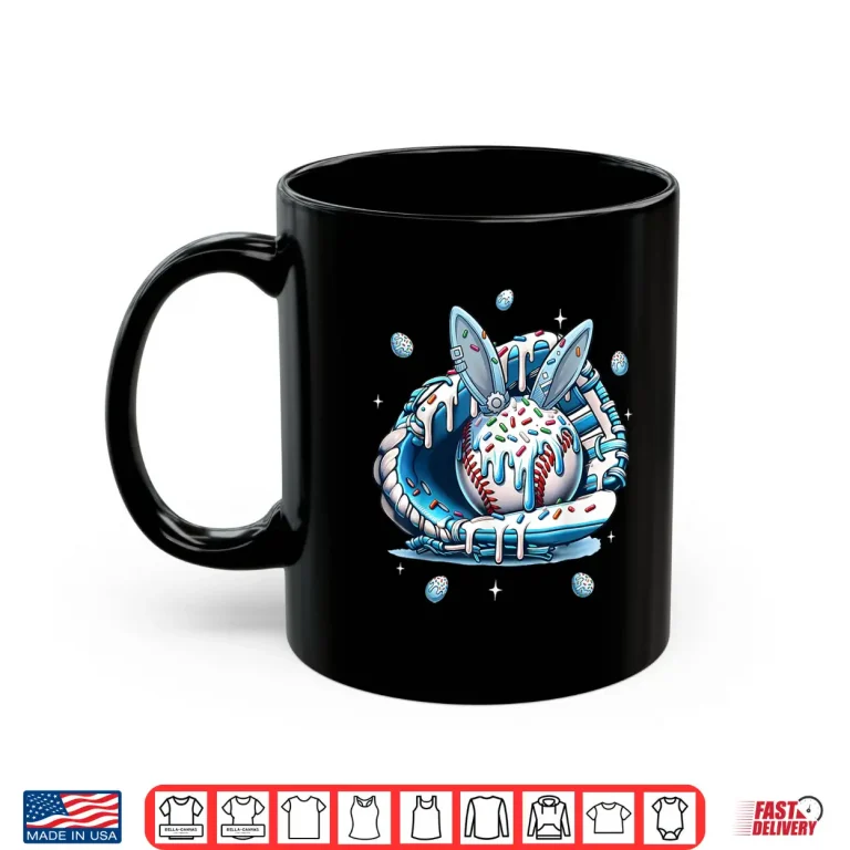 Mug Happy Easter Baseball Player Bunny Sports Boys Kids Girls Shirt