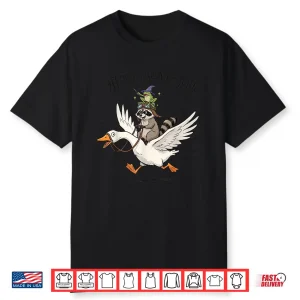 Off To Cause A Kerfuffle Funny Graphic Tees Raccoon Shirt