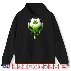 Hoodie Soccer Drip Shamrock St Patricks Day for Boys Kids Youth Shirt