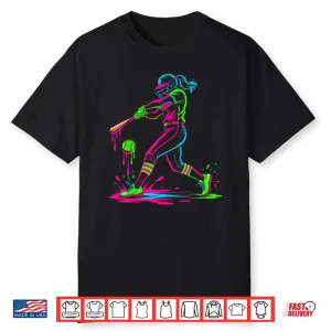 Softball Girl Ice Cream Softball Drip Shirt