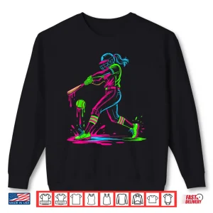Sweatshirt Softball Girl Ice Cream Softball Drip Shirt