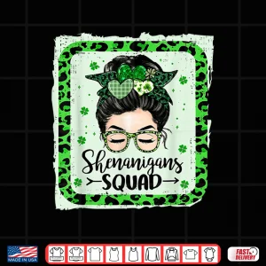Design Shenanigans Squad Funny St Patricks Day for Women Girls Shirt
