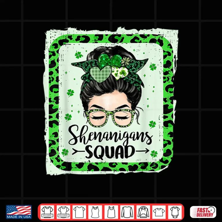 Design Shenanigans Squad Funny St Patricks Day for Women Girls Shirt