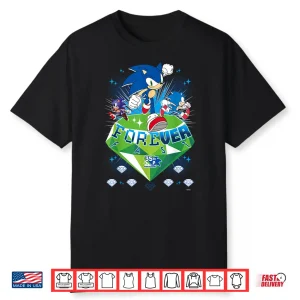 Sonic The Hedgehog 35Th Anniversary Forever Fast Emerald Run Shirt