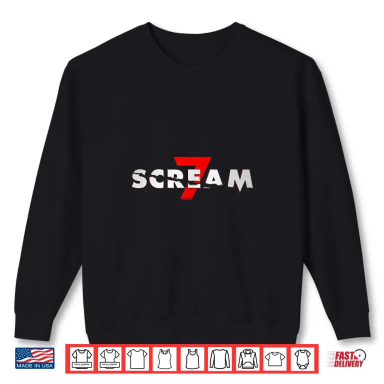 Sweatshirt Scream 7 Logo Horror Movie Shirt