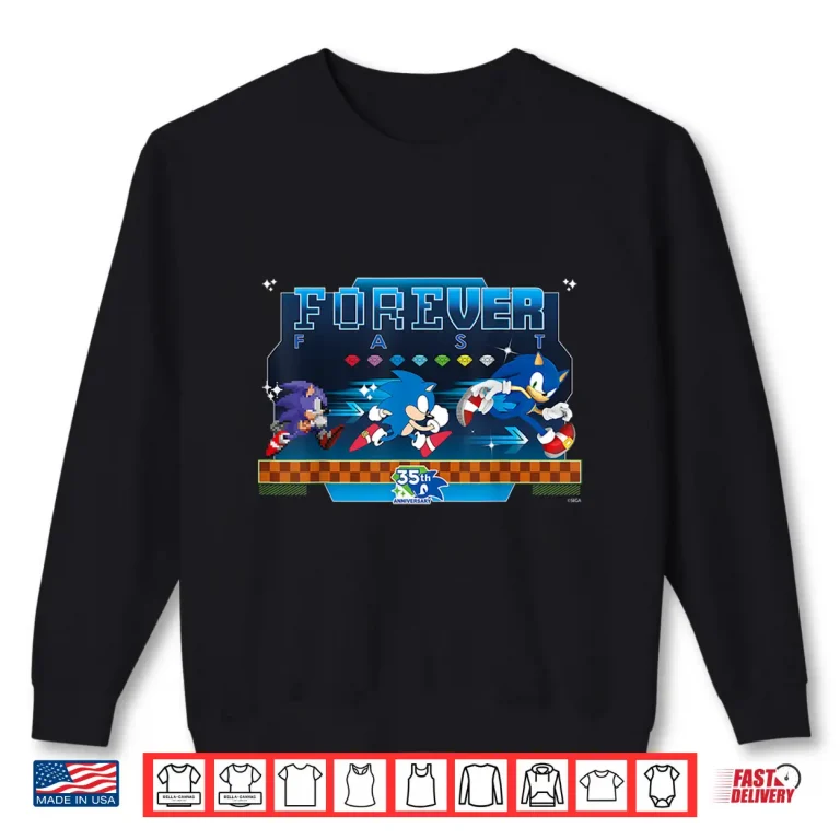 Sweatshirt Sonic The Hedgehog 35th Anniversary Forever Fast Evolution Shirt