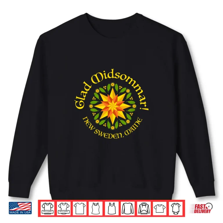 Sweatshirt Midsommar Barn Quilt Design Shirt