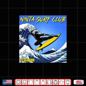 Design Ninja Surf Club Surfer Premium Tri Blend Shirt