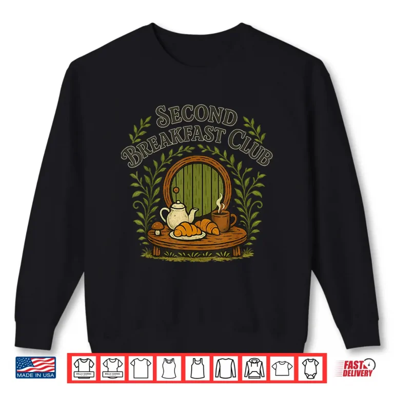 Sweatshirt Second Breakfast Club Retro Cottagecore Brunch Bakery Lovers Shirt
