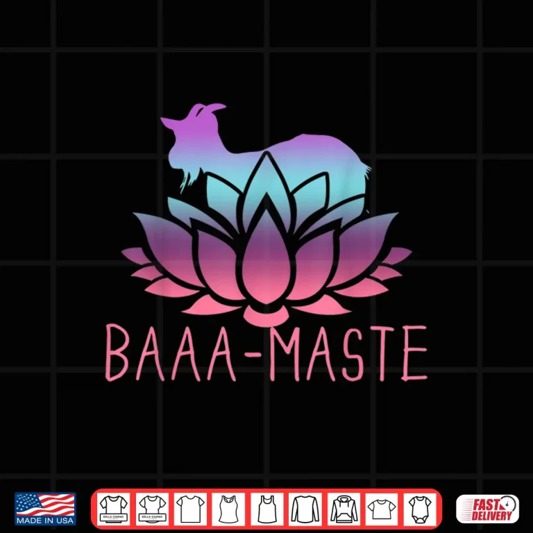 Design Baaa maste Goat Yoga Namaste Spiritual Meditation Om Nayah Shirt