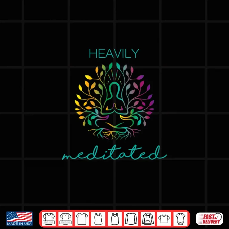 Design Heavily Meditated Yoga Meditation Shirt