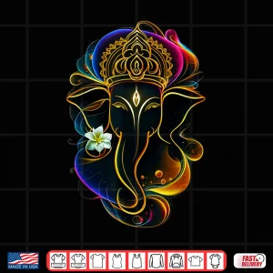 Design Hindu Ganesha Puja Elephant God India Meditation Yoga Murti Shirt