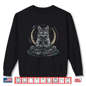 Sweatshirt Meditation Cat Yoga Spiritual Hindu Buddhist Zen Buddha Shirt