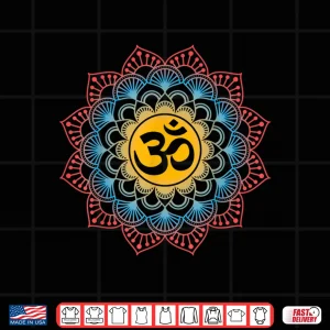 Design Om Symbol Mandala Flower Meditation Workout Yoga Lover Gift Shirt