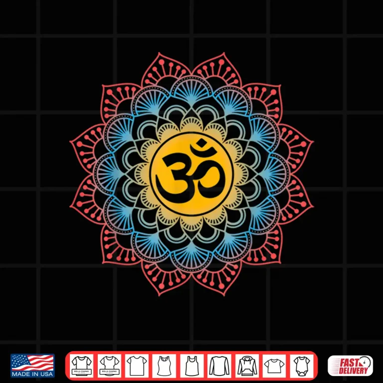 Design Om Symbol Mandala Flower Meditation Workout Yoga Lover Gift Shirt