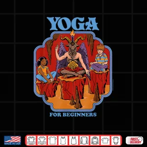Design Steven Rhodes Yoga for Beginners Baphomet Demon Dark Humor Shirt