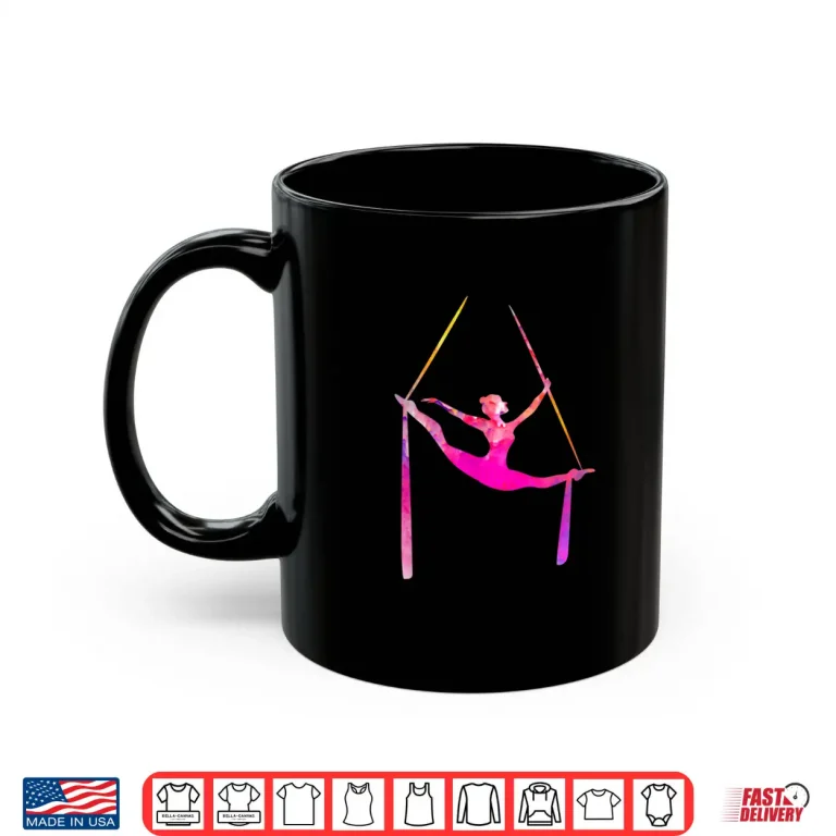 Mug Aerial Silk Dancer Air Yoga Silhouette Aerialist Shirt