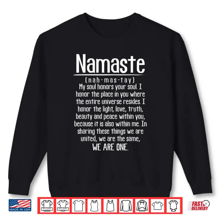 Sweatshirt Definition Of Namaste Meditation Yoga Hindu Buddhist Shirt