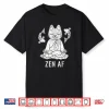 Funny Zen Af Cat In Yoga Pose Distressed Men Women Gift Shirt