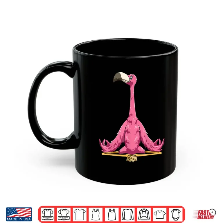 Mug Flamingo Yoga Pose Flamingo Meditation Flamingo Doing Yoga Shirt