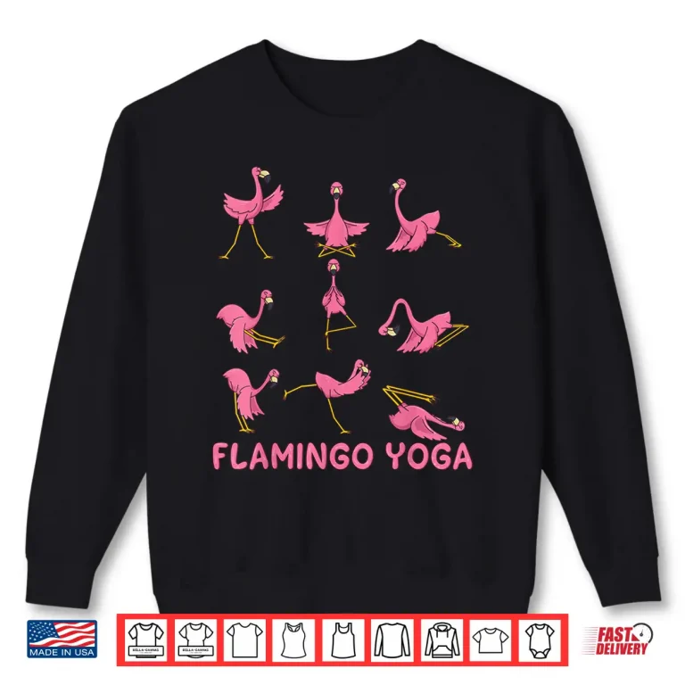 Sweatshirt Flamingo Yoga Shirt Flamingo Yoga Pose Meditation Men Women Shirt