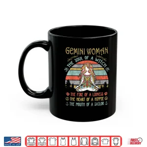 Mug Gemini Woman The Soul Of A Witch Vintage Birthday Gift Shirt