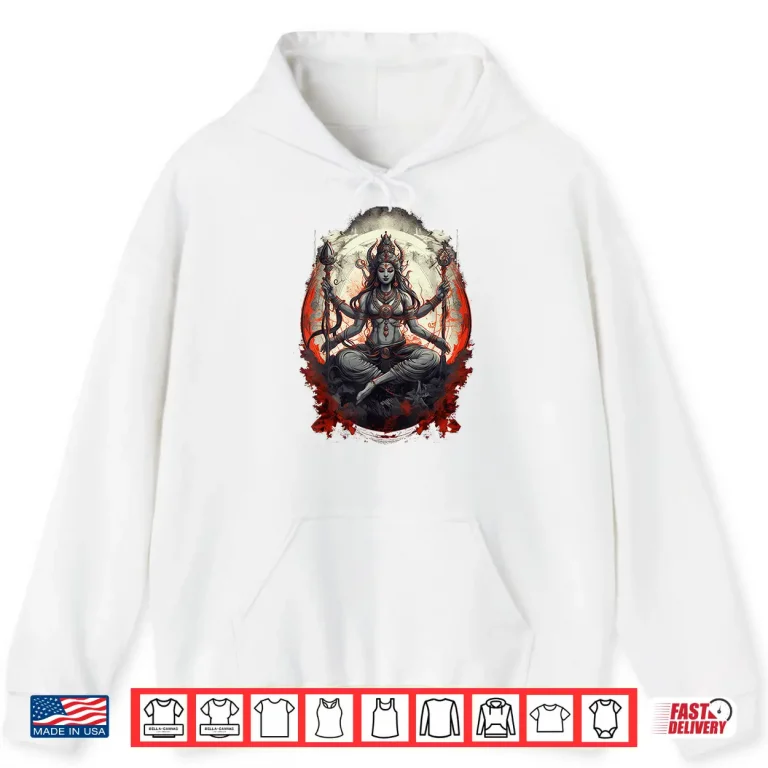 Hoodie Kali Goddess of Death Time and Doomsday Hindu Yoga Women Shirt