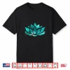 Lotus Flower Yoga Spiritual Dreamy Teal Colorful T Shirt