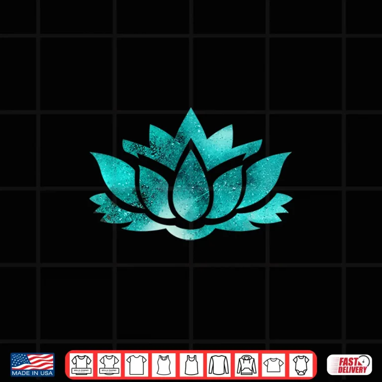 Design Lotus Flower Yoga Spiritual Dreamy Teal Colorful T Shirt