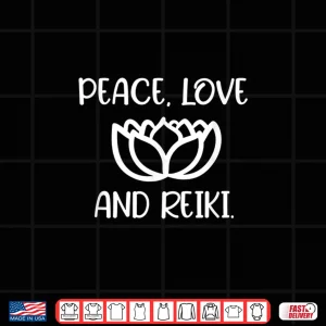 Design Lotus Peace Love Reiki Shirts. Cool Style Tees