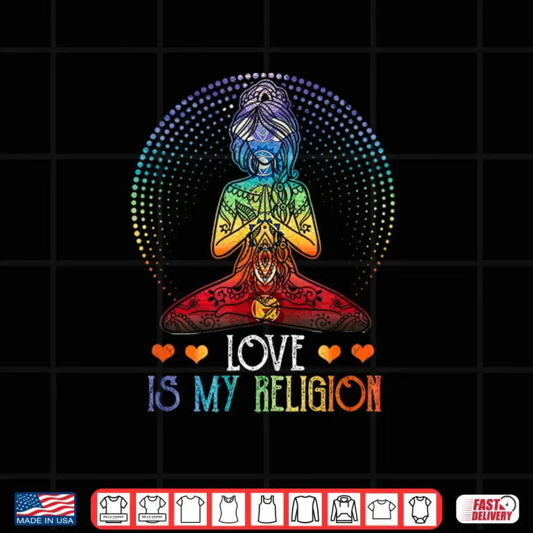 Design Love Is My Religion Gifts Namaste Yoga Tees Shirt