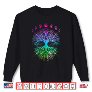 Sweatshirt Phases of the Moon Tree of Life Mystical Zen Yoga Meditation Shirt