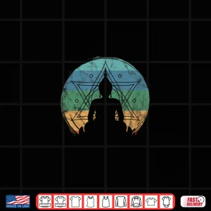 Design Retro Buddha Buddhist Yoga Spiritual Meditation Zen Shirt