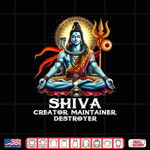 Design Shiva Hindu God Spiritual Shiva Creator Maintainer Destroyer Shirt