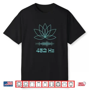 Sound Bath New Age Meditation Yoga Lotus Flower Teal Blue Shirt