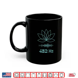 Mug Sound Bath New Age Meditation Yoga Lotus Flower Teal Blue Shirt