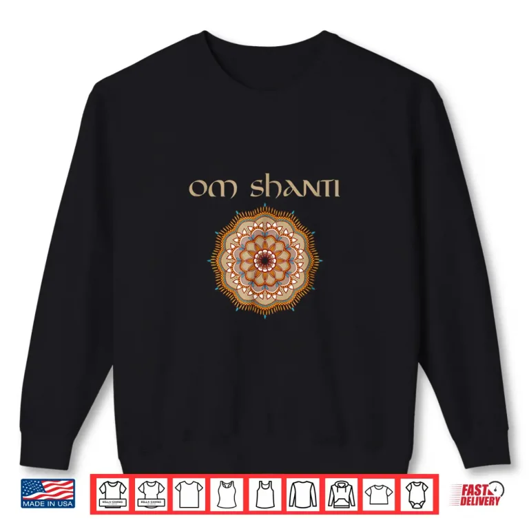 Sweatshirt Yoga Teacher Shirt OM Shanti Reiki Holistic Healer Shirt
