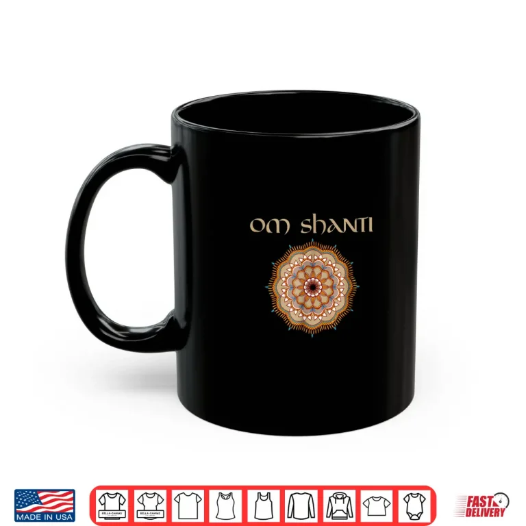Mug Yoga Teacher Shirt OM Shanti Reiki Holistic Healer Shirt