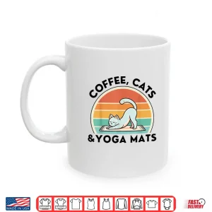 Mug Coffee Cats And Yoga Mats Meditation Women Men Shirt