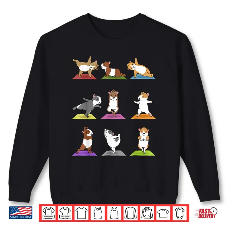 Sweatshirt Guinea Pig Shirt Funny Guinea Pigs In Yoga Poses Tee