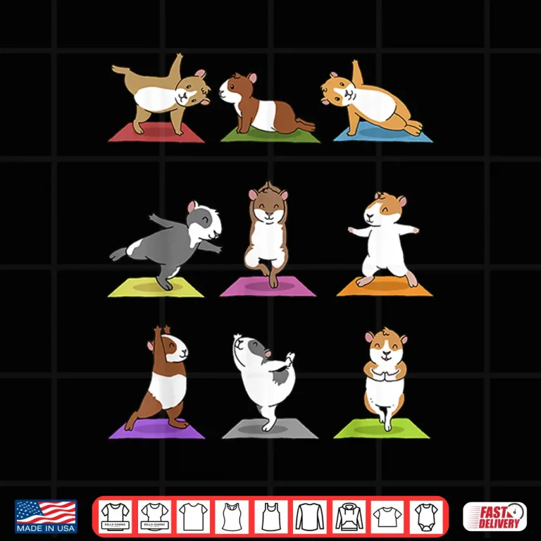 Design Guinea Pig Shirt Funny Guinea Pigs In Yoga Poses Tee