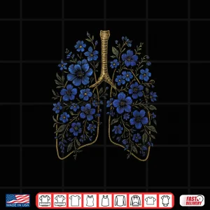Design Lungs with Flowers Yoga Health Nature Art Shirt