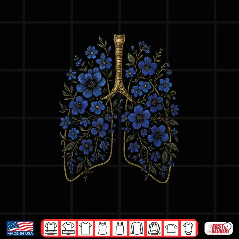 Design Lungs with Flowers Yoga Health Nature Art Shirt