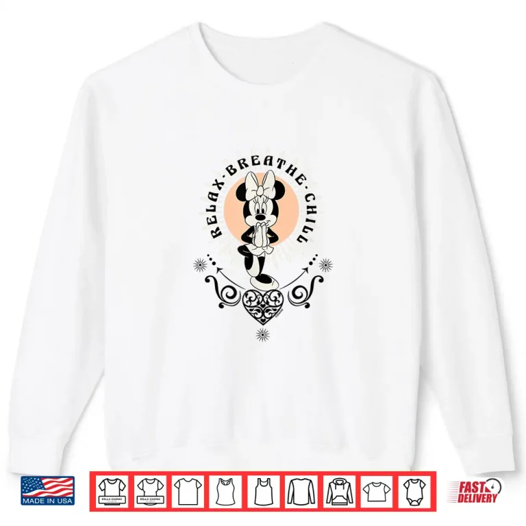 Sweatshirt Minnie Mouse Yoga Relax Breath Chill Shirt