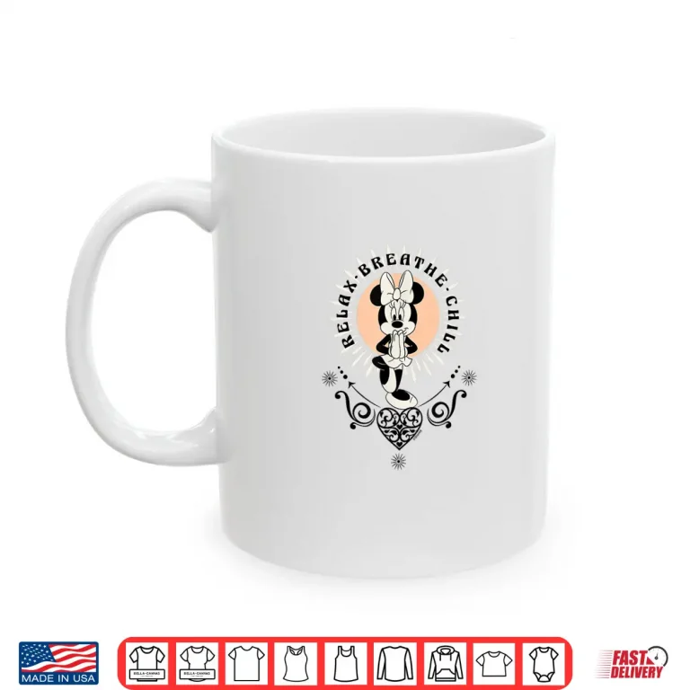 Mug Minnie Mouse Yoga Relax Breath Chill Shirt