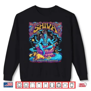 Sweatshirt Shiva Print Hindu God Mens Womens Spiritual Tops Shirt