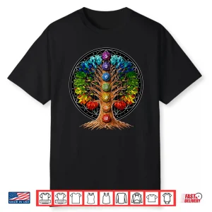 Tree Of Life Chakra Symbols Zen Yoga Meditation Spiritual Shirt