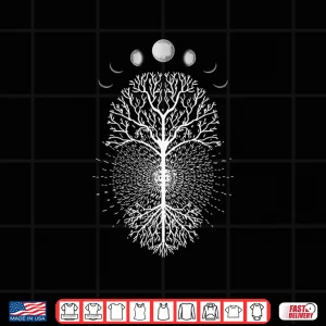 Design Tree Of Life Moons Phases Cool Meditation Yoga Lover Gift Shirt